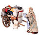 Wooden cart with fabric seller for 12 cm Neapolitan Nativity Scene s4