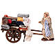 Fabric seller wagon with 12 cm Neapolitan nativity figurines s1