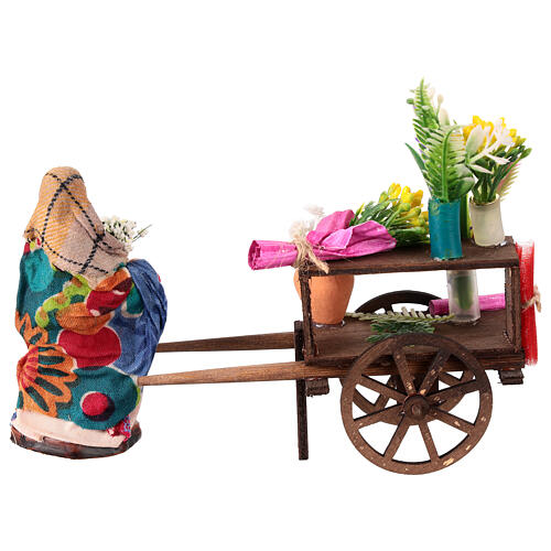 Florist's cart for 10 cm Neapolitan Nativity Scene 4