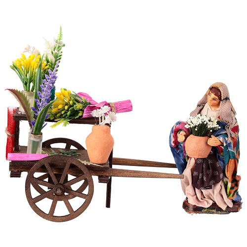 Carro da fiorista 10 cm presepe napoletano 1