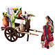 Cart with florist for 12 cm Neapolitan Nativity Scene s3