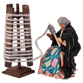 Thread maker woman 8 cm Neapolitan nativity