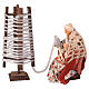 Elder spinner with spindle 10 cm Neapolitan nativity scene s1