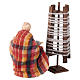 Spinnerin mit Spindel, Krippenfigur, Terrakotta, neapolitanische Krippe, für 12 cm Krippe s4