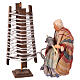 Old lady spinning wool, 12 cm spindle, for Neapolitan Nativity Scene s1