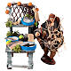 Fishmonger with stall for 10 cm Neapolitan Nativity Scene s1