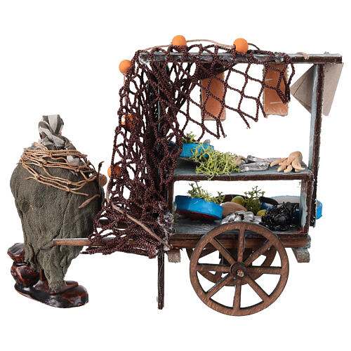 Fish cart for 10 cm Neapolitan Nativity Scene 4