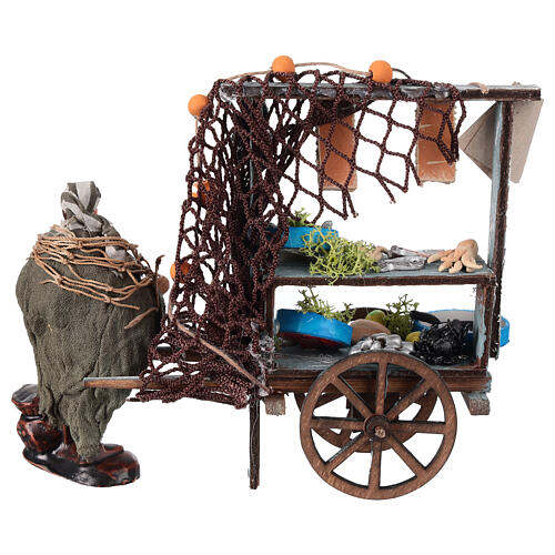 Carro del pesce 10 cm presepe napoletano 4