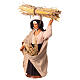 Old lady with bundle of straw for 10 cm Neapolitan Nativity Scene s3