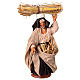Old woman with straw figurine Neapolitan Nativity scene 10 cm s1