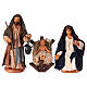 Holy Family set with Lantern Neapolitan Nativity 10 cm s1