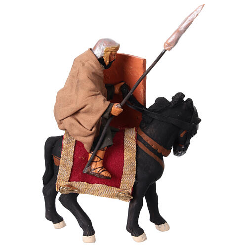 Roman soldier on horseback for 10 cm Neapolitan Nativity Scene 2