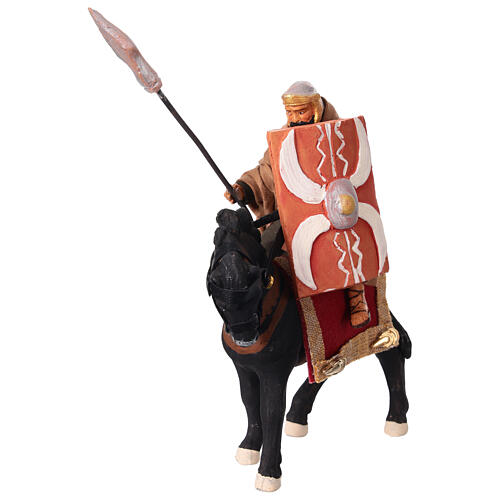 Roman soldier on horseback for 10 cm Neapolitan Nativity Scene 3