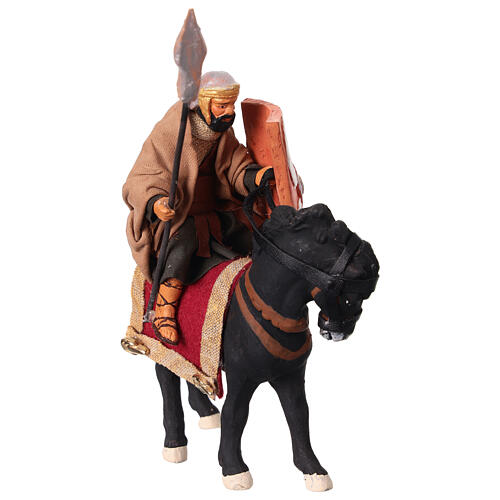 Roman soldier on horseback for 10 cm Neapolitan Nativity Scene 4