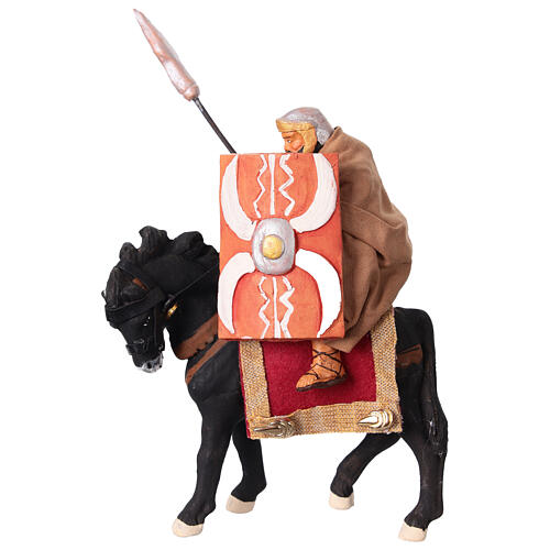 Soldat romain à cheval crèche napolitaine 10 cm 1