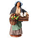 Femme avec caisse lapin et panier carottes crèche napolitaine 13 cm s1