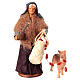 Old lady with bag of sausages and dog for 13 cm Neapolitan Nativity Scene s1