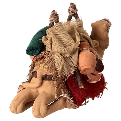 Sitting camel with saddle and jars for 12 cm Neapolitan Nativity Scene 5