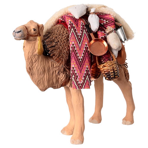 Standing camel with saddle and objects for 12 cm Neapolitan Nativity Scene 2