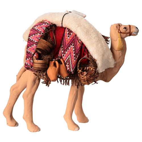 Standing camel with saddle and objects for 12 cm Neapolitan Nativity Scene 4