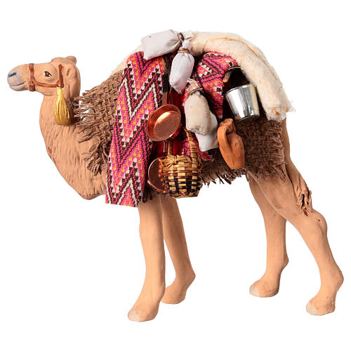 Cammello bardato in piedi Presepe Napoletano 12 cm 1