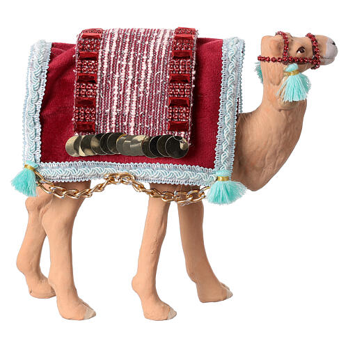 Set of 3 caparisoned camels for Neapolitan 12 cm Nativity Scene 2