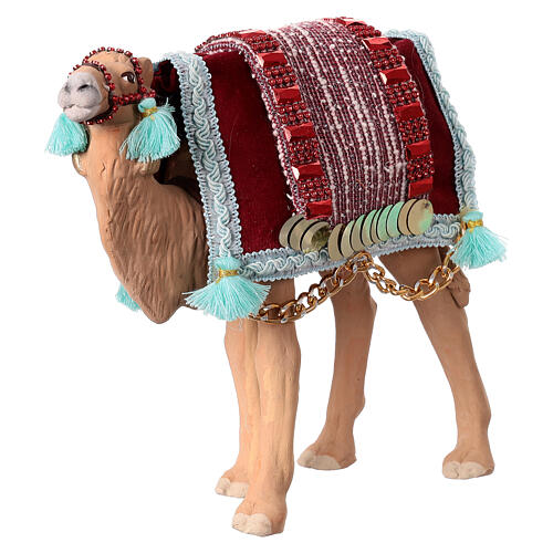 Set of 3 caparisoned camels for Neapolitan 12 cm Nativity Scene 5