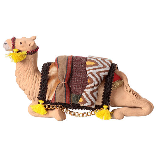 Camelos com selas conjunto 3 peaçs presépio napolitano 15-16 cm 4