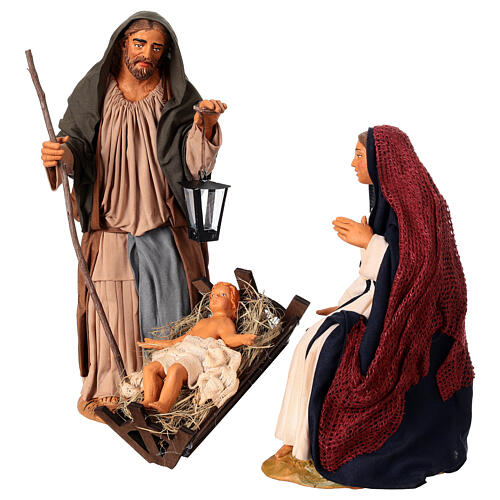 Nativity with lantern, 30 cm Neapolitan Nativity Scene 6