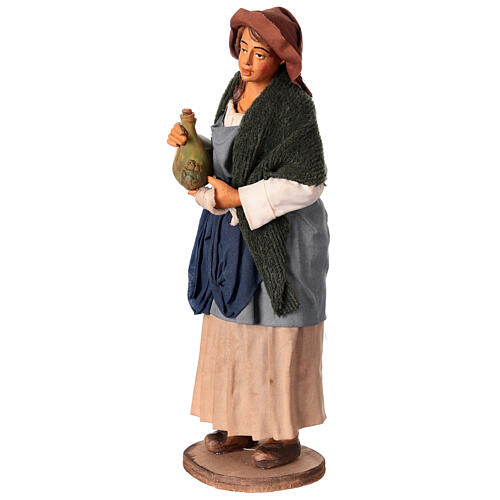 Femme qui assaisonne des artichauts crèche napolitaine 30 cm 3