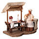 Milkmaid with bottle stand, animated Neapolitan Nativity Scene 10 cm s2