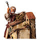 Man building a creche with child, animated figurine for 12 cm Neapolitan Nativity Scene s2