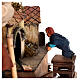 Man building a creche with child, animated figurine for 12 cm Neapolitan Nativity Scene s5