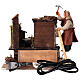 Man building a creche with child, animated figurine for 12 cm Neapolitan Nativity Scene s6