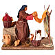 Woman hanging up wash, animated figurine for 12 cm Neapolitan Nativity Scene s3