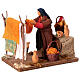 Woman hanging up wash, animated figurine for 12 cm Neapolitan Nativity Scene s4