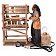 Old lady dusting sideboard, animated figurine for 30 cm Neapolitan Nativity Scene s6