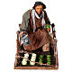 Homme arrosant son potager mouvement crèche napolitaine 30 cm s1