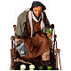 Homme arrosant son potager mouvement crèche napolitaine 30 cm s2