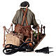 Agricultor regando a horta movimento presépio napolitano 30 cm s6