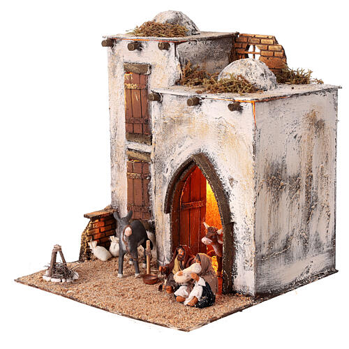 Arab house for Neapolitan Nativity Scene, 30x30x35 cm 3