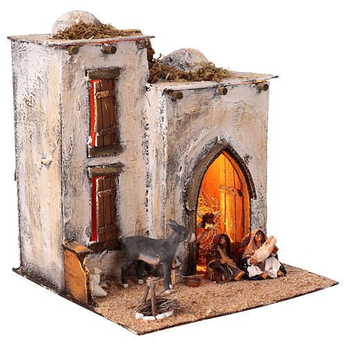 Maison arabe 30x30x35 cm crèche napolitaine 4