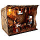 Illuminated house interior scene with drunkard Neapolitan Nativity Scene 13cm s3