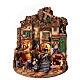 Illuminated Nativity Scene with mill and fountain for 13 cm Neapolitan Nativity Scene, 80x55x90 cm s7