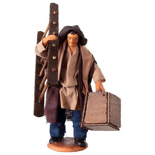 Man with ladder and tool box for 13 cm Neapolitan Nativity Scene 1