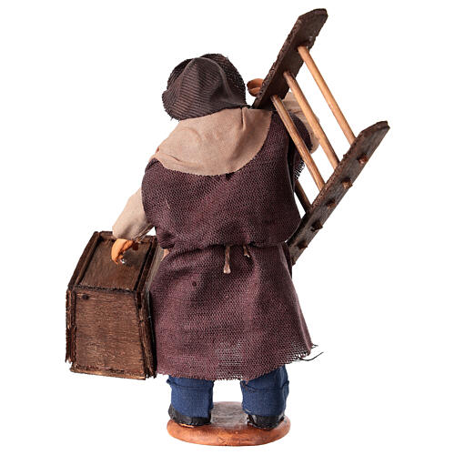 Man with ladder and tool box for 13 cm Neapolitan Nativity Scene 4