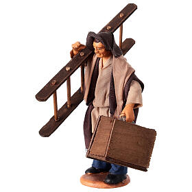 Man with ladder toolbox Neapolitan Nativity Scene 13 cm