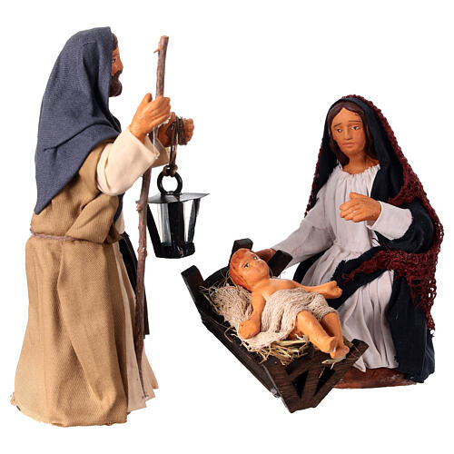 Natividad con linterna Belén Napolitano 13 cm 5