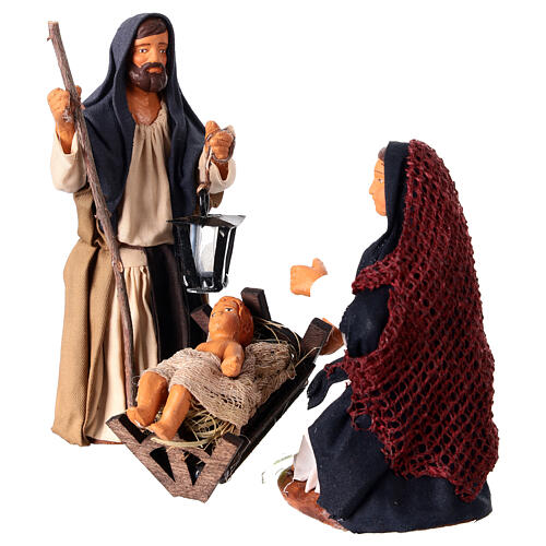 Nativité avec lanterne crèche napolitaine 13 cm 3