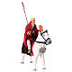 Roman soldier on his horse with shield and spear for 14 cm Neapolita Nativity Scene s3